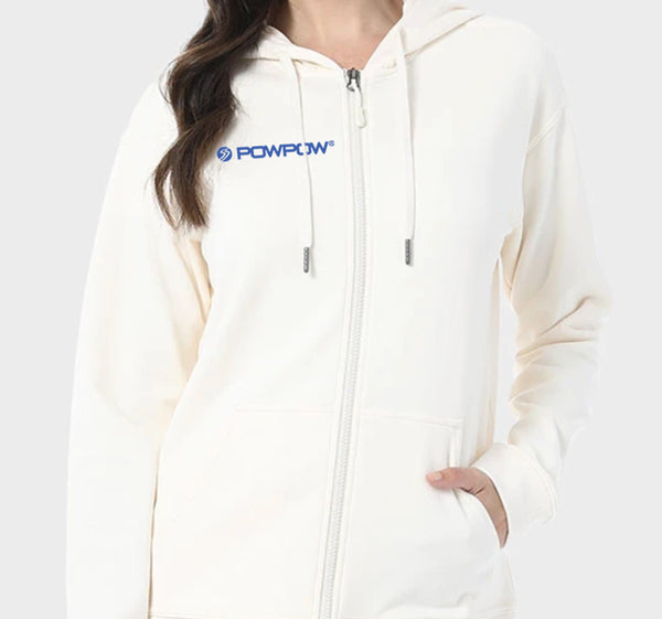Powpow Women's Cotton Full-Zip Hoodie